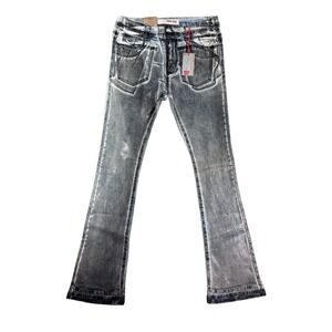 Armor Jeans Foil Wash Stacked Denim Black Mens 34x36 Style: ASJ08